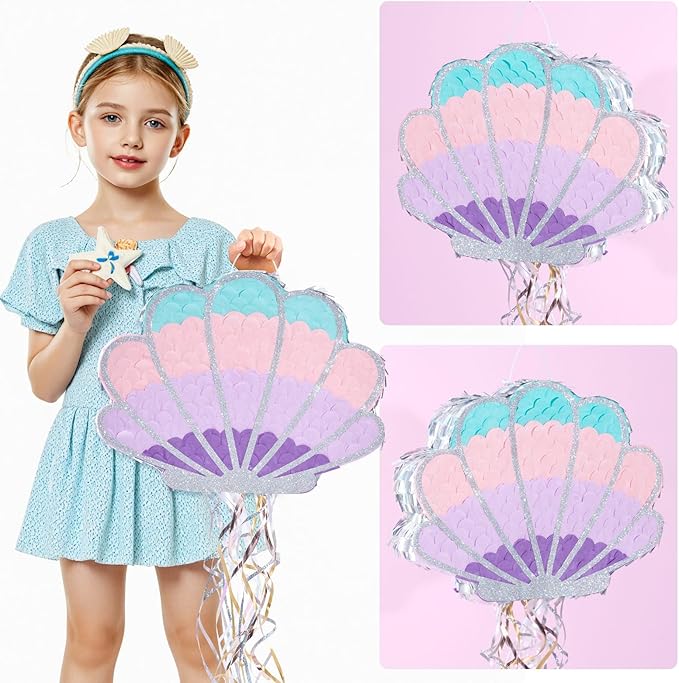 Wernnsai Mermaid Seashell Piñata - Image 5