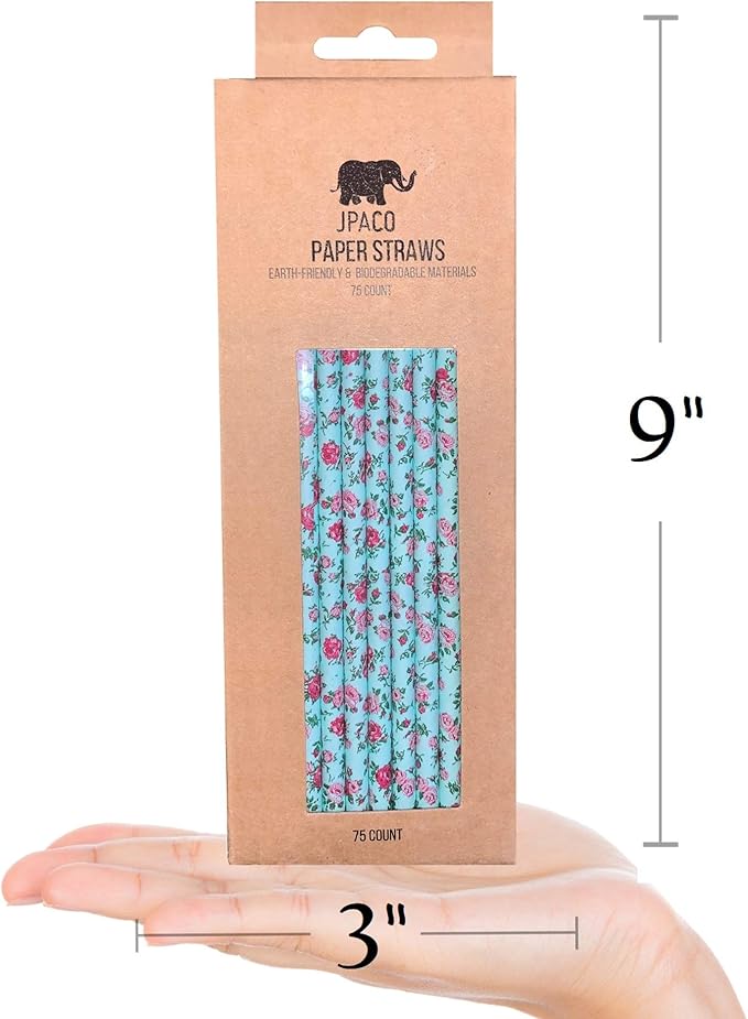 75-Pack Eco-Friendly Biodegradable Paper Straws - Image 5