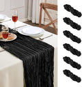 6 Pack Halloween Cheesecloth Table Runner 10FT Long Black Boho Gauze Table by AGIRL