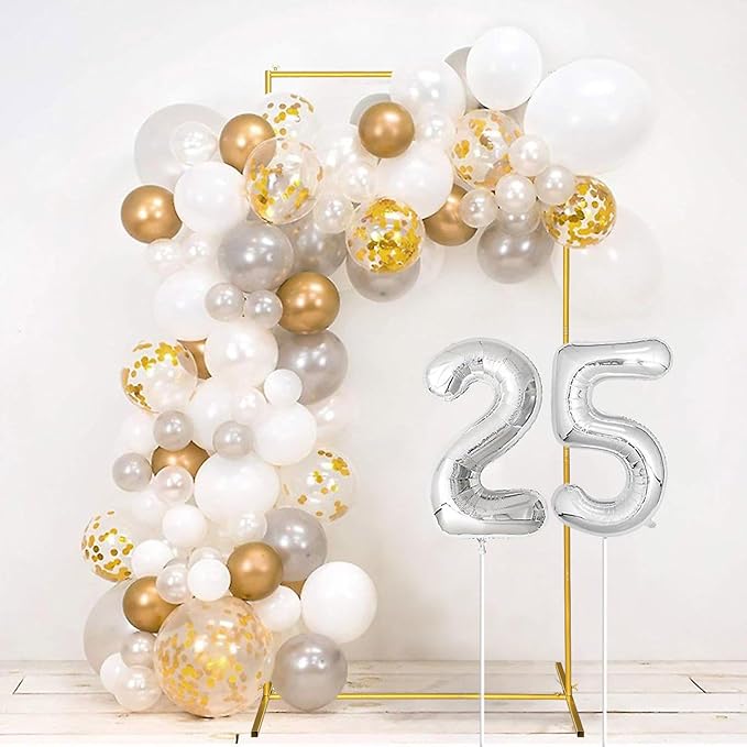 Metal Wedding Arch Backdrop Stand 6.6x3.3 FT Gold Square Balloon Arch Frame - Image 5