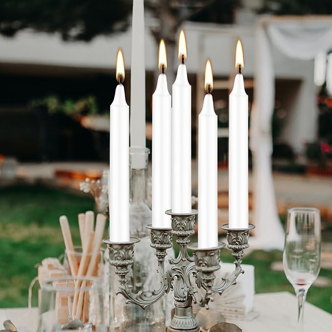Set of 20 White Spell & Chime – Premium Mini Taper Candles - Image 5