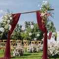 Burgundy Wedding Arch Draping Fabric 29" x 20 FT Red Drapes by DeZerlor