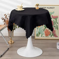 Square Black Tablecloth 43 x 43 Inch Polyester Fabric Washable Table Cloth by YZKITM