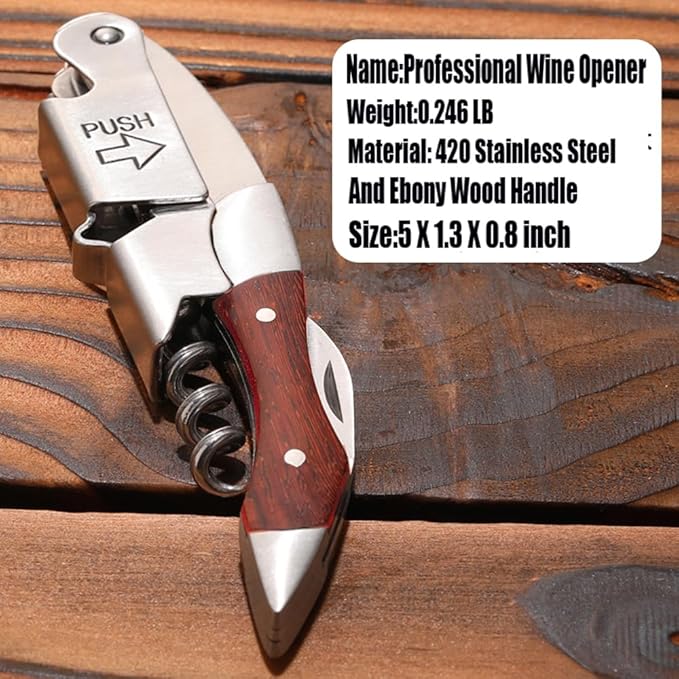 Professional Waiter Corkscrew Wine Key - Image 2