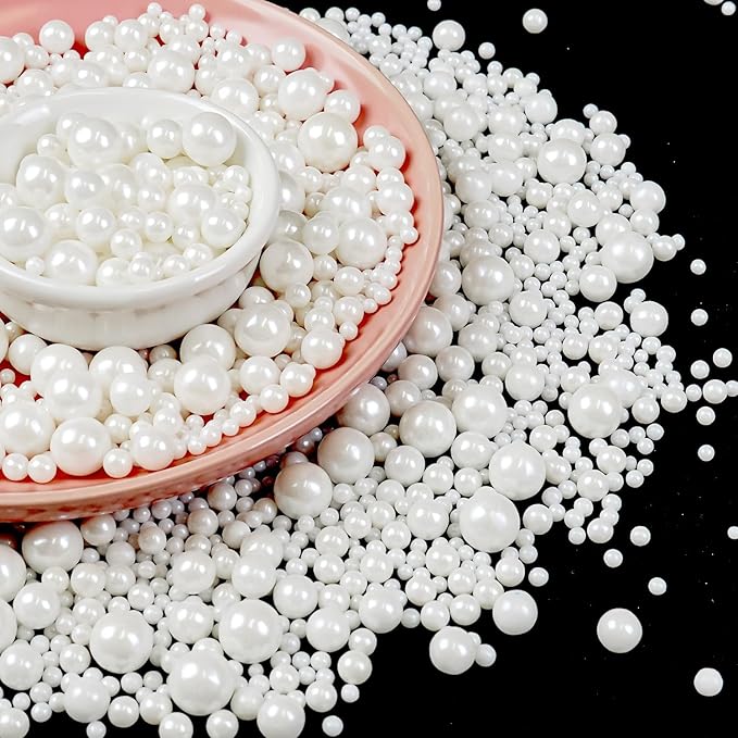 Edible White Pearl Sugar Sprinkles - Image 7