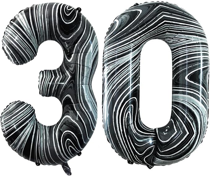 GOER Number 30 Balloons for 30th Birthday Party Decorations, 42 Inch Jumbo Foil by GOER