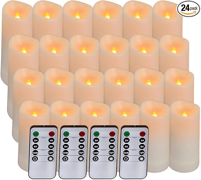 Aignis 24pcs Flameless LED Candles Battery Operated by Aignis