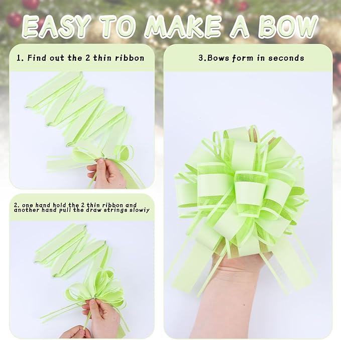6Pcs 6inch Pull Bow Gift Wrapping, Pull Bow - Image 2