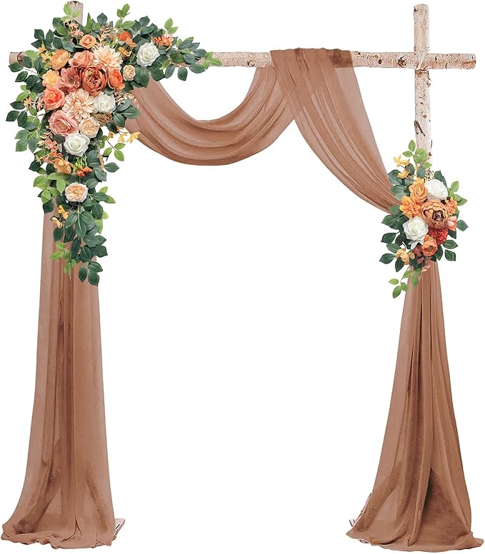 Wedding Arch Flowers Kit, Artificial Flower Arch Decor by Odouzy