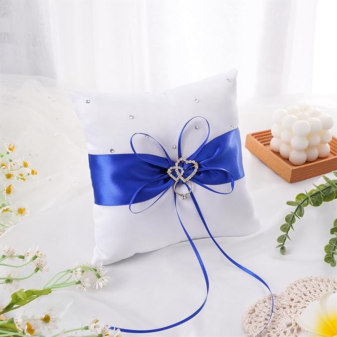 QIRMIZI Ring Pillow, Pearls Ring Cushion, Ring Bearer, Ring Holder - Image 4