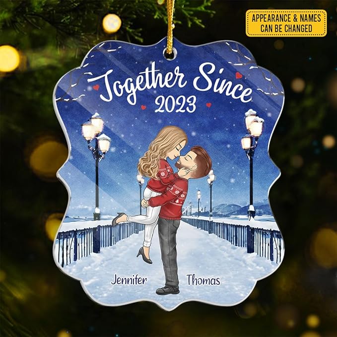 Pawfect House Acrylic Ornament, Personalized Couple Christmas Ornaments - Image 2