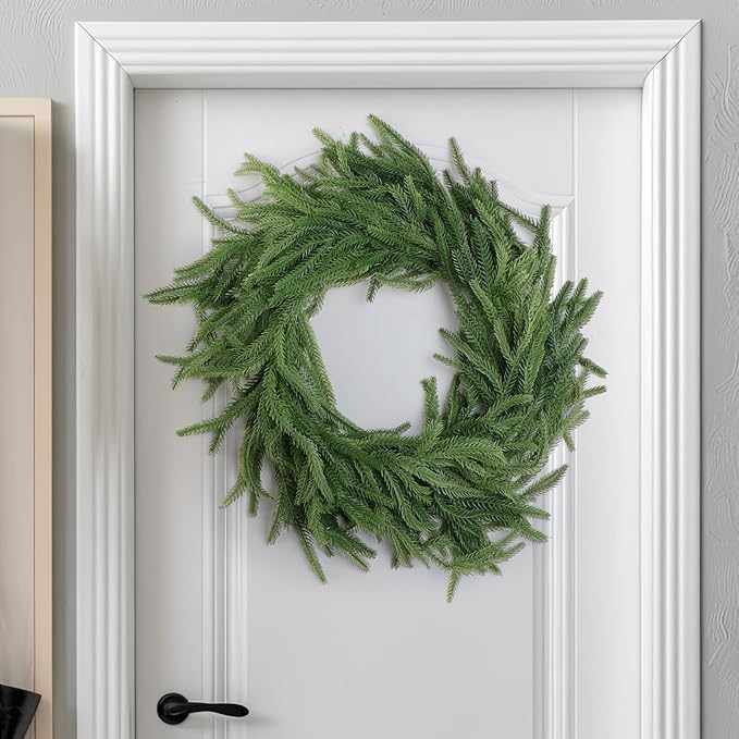 2 Pack Christmas Norfolk Pine Garlands 6FT, Real Touch Artificial Greenery - Image 3