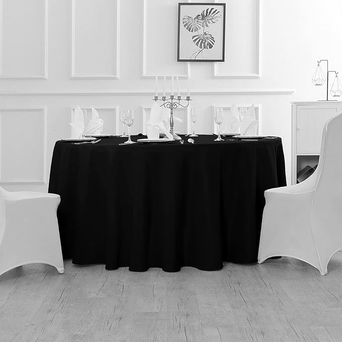 Fokitut 6 Pack Waterproof Round Tablecloth, 120 Inch, Stain Resistant and - Image 5