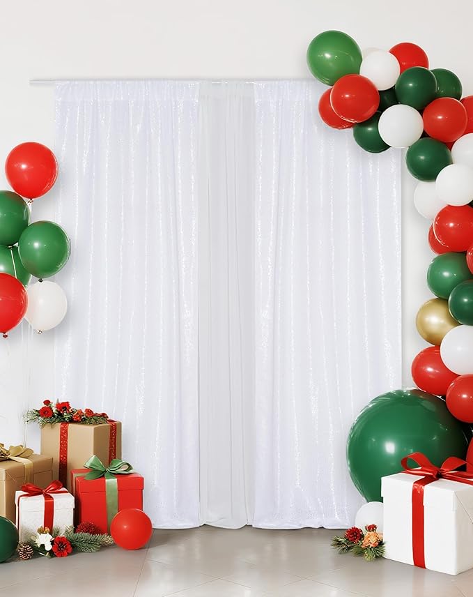 Eternal Beauty 2 PCS Sequin Backdrop Curtain, Sequin Wedding Backdrop by EternalBeauty