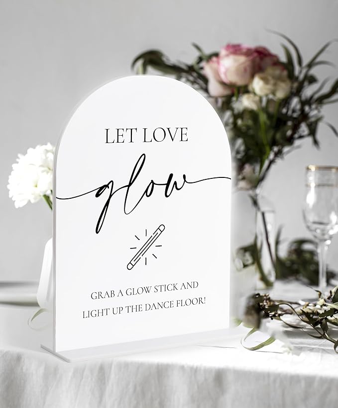 Let Love Glow Sign Wedding, Wedding Dance Floor Props, Bridal Shower Decor - Image 3
