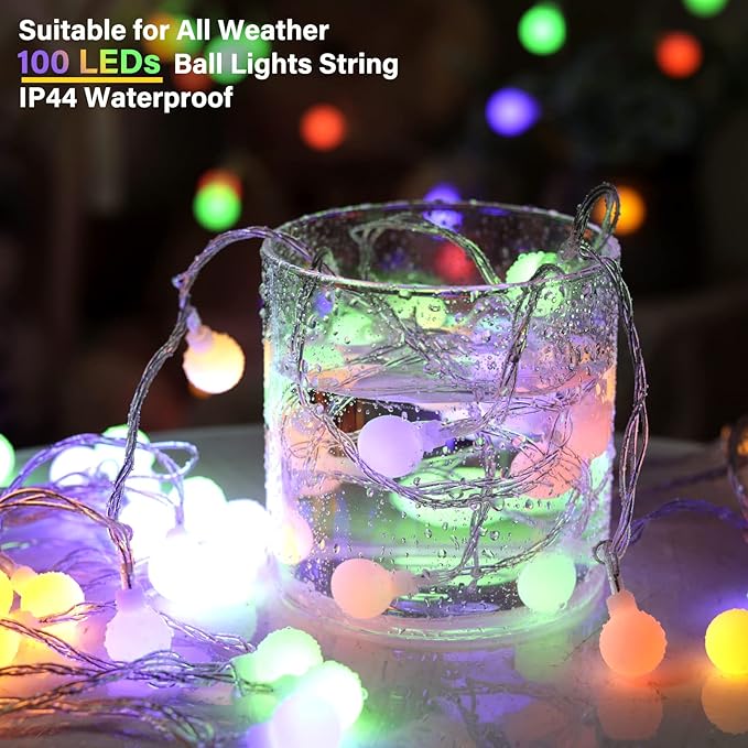 Minetom 33 Feet 100 Led Mini Globe String Lights, USB Fairy String Lights Plug - Image 3