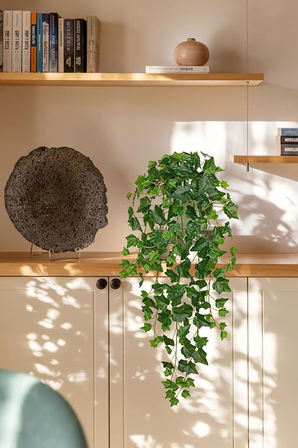 Hollyone Artificial Hanging Plants Potted 31.4" Fake Ivy Vine Faux Ivy Leaves - Image 6