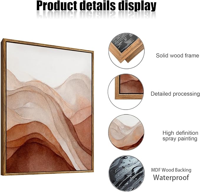 myusuar 3 Piece Large Abstract Framed Wall Art - Image 5