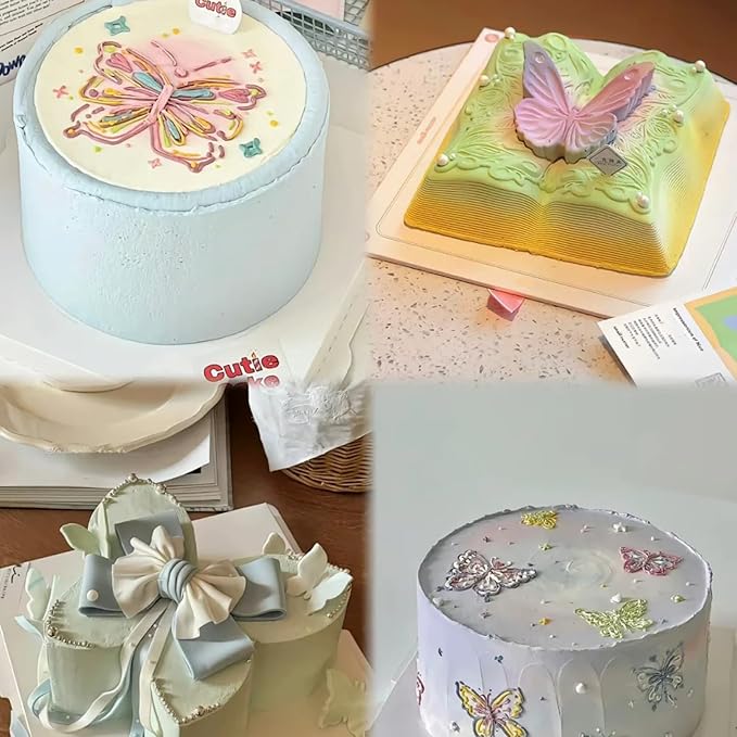 3 Pcs Butterfly Cake Decoration Fondant Molds, Exquisite Butterfly Chocolate - Image 5