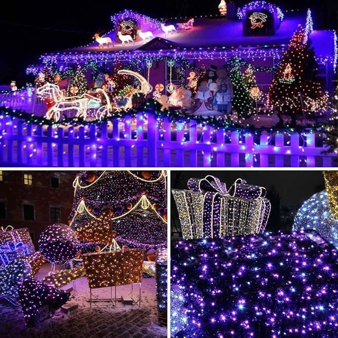 Toodour Solar Christmas Lights, 72ft 200 LED 8 Modes Outdoor Christmas String - Image 4