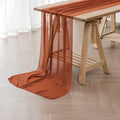 6Pack 9ft Chiffon Table Runner 14x108 Inch Sheer Romantic Table Runner by flohar