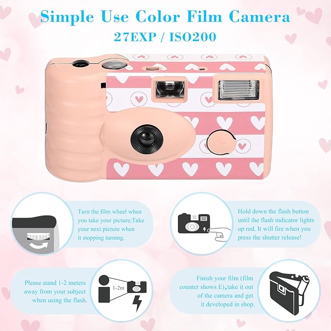 3 Pack Disposable Camera for Wedding Simple Use Color Film Camera - Image 4