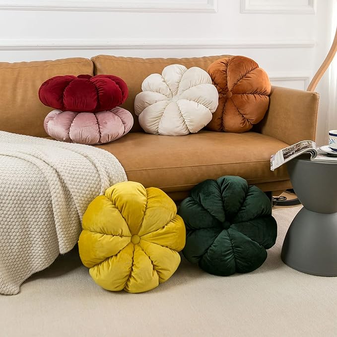 Flower Pillow Cushion Round Decorative Throw Pillow - Image 5