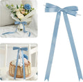 AIMUDI Dusty Blue Bows 5 × 10" Satin Bows by AIMUDI