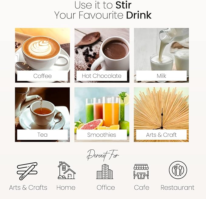 Coffee Stirrers Disposable Wooden Coffee Stir Sticks - Image 9