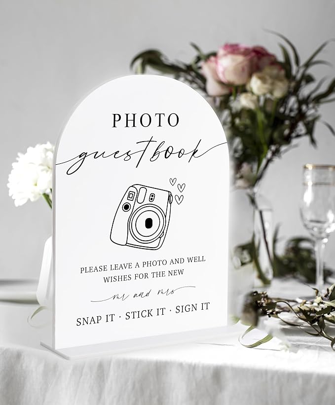 Photo Guest Book Sign, Wedding Guest Book Alternative, Bridal Shower Decor - Image 3