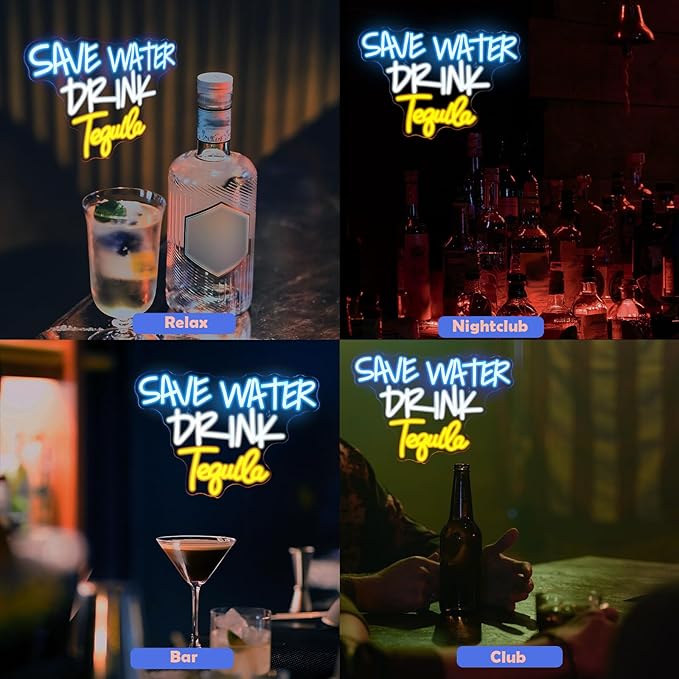 Save Water Drink Tequila Neon Sign Led Neon Lights - Image 7