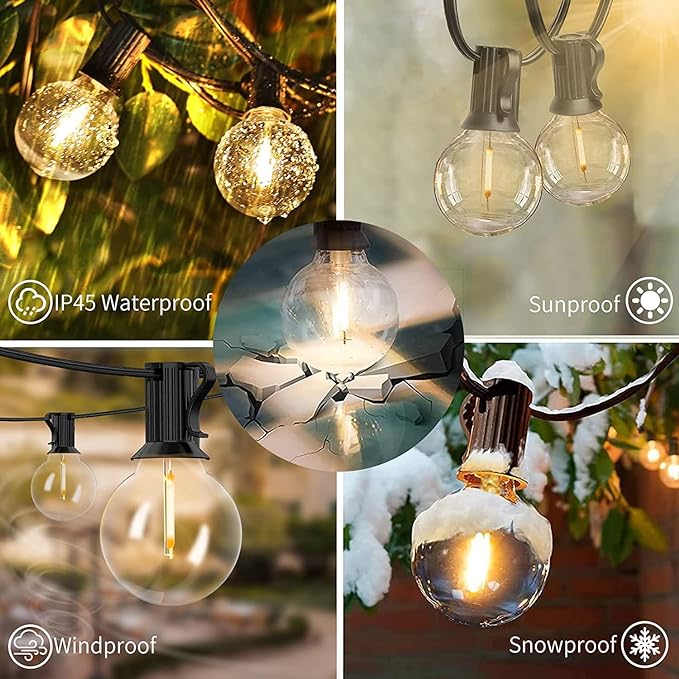 Svater Outdoor String Lights 50 FT, Patio LED Lights Outside - Image 4