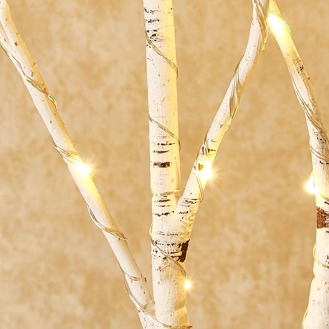 Fudios Lighted Branches with Timer Battery Operated 30IN Tall Birch Twig Lights - Image 4