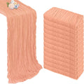12 Pack Peach Cheesecloth Table Runner 10ft Boho Gauze Fabric Cheese Cloth by Pepmily