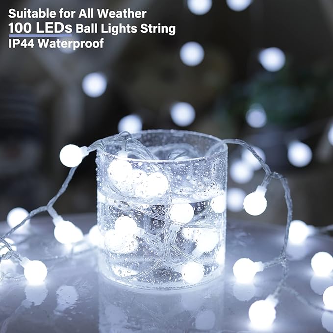 Minetom 66 Feet 200 Led Globe Ball String Lights - Image 3