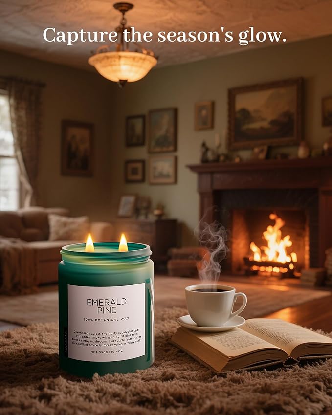 M&SENSE Pine Scented Candles Natural Soy Wax Clean Non Toxic 19.4oz 110 Hours - Image 7