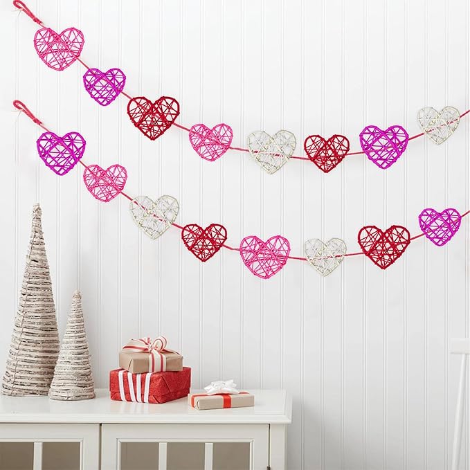 36pcs Valentine's Day Rattan Balls Heart Balls Decoration - Image 6