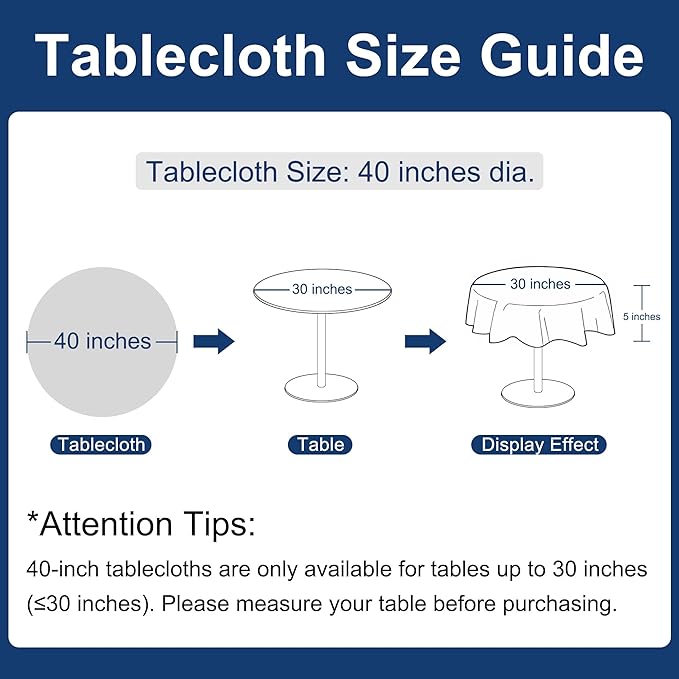 Hiasan Linen Tablecloth 40 Inch Round - Image 2