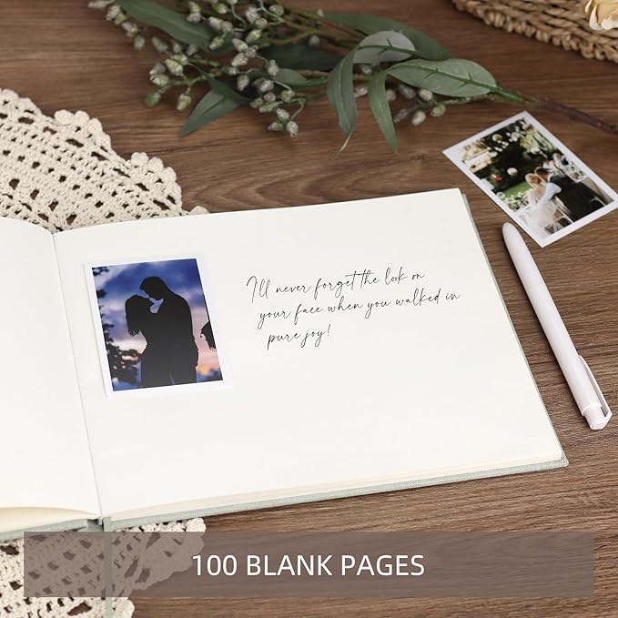 Elegant Guest Book for Wedding Reception, Beautiful Guestbook for Baby Shower - Image 5
