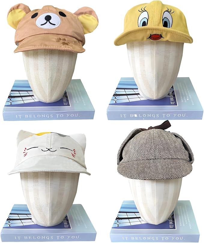 12 Assorted Pattern Funny Party Baseball Caps - Image 3