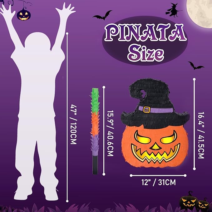 WERNNSAI Halloween Pumpkin Piñata - Image 3