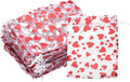 PATIKIL 50 Pcs 5x7 Inch Heart Printed Organza Bags by PATIKIL