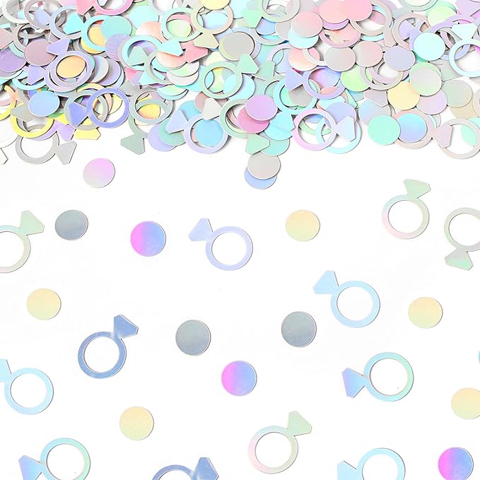200PC Wedding Confetti for Tables Bachelorette Confetti Ring Confetti Scatters - Image 2