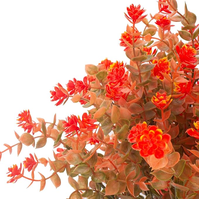 Artificial Fall Flowers, Fake Outdoor UV Resistant Autumn Plants - Image 2