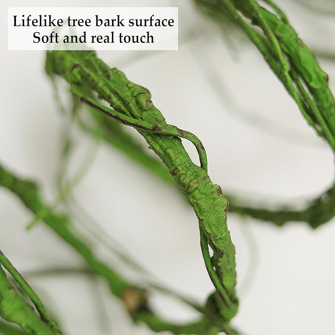 118 inch Small Green Artificial Tree Branches Grapevine Garland Ivy Willow - Image 4