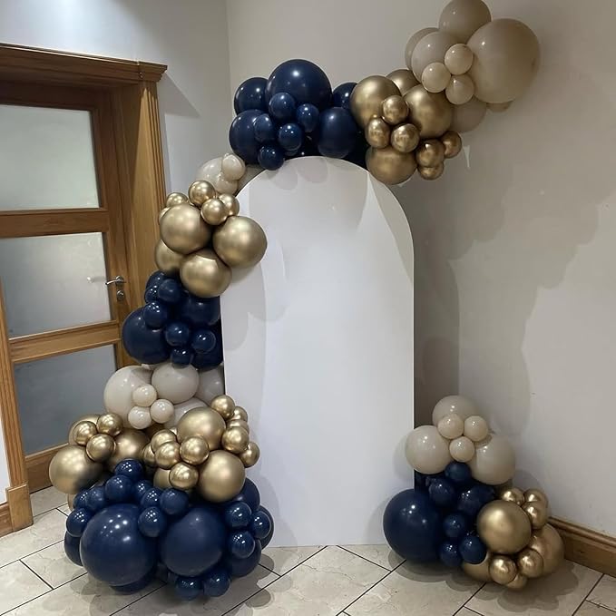 Navy Blue and Gold Balloons - Image 7