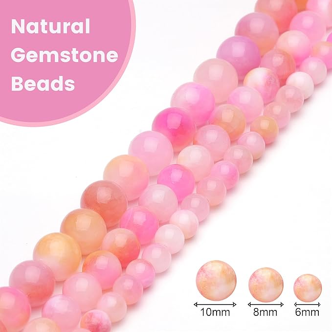 8mm Natural Stone Beads for Jewelry Making - Image 4