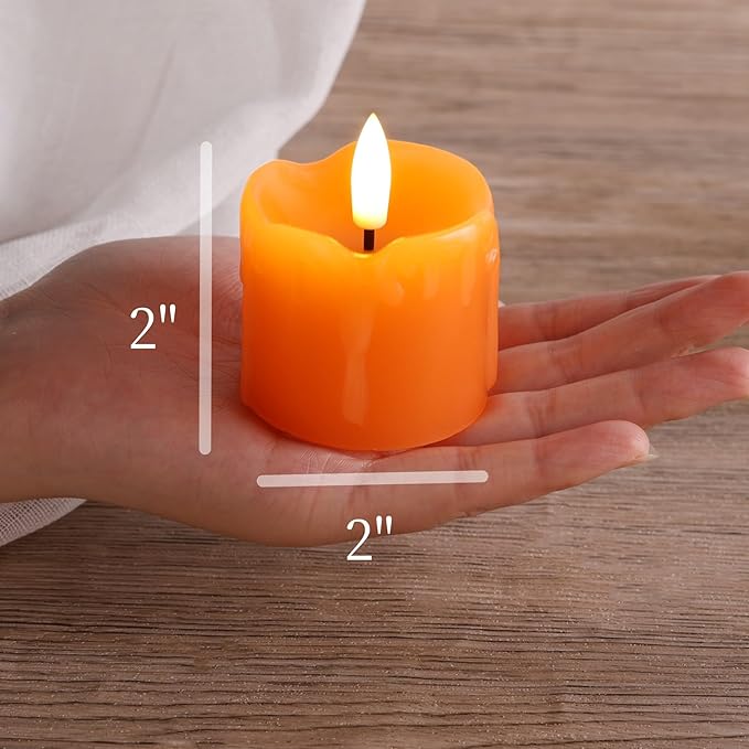 Eywamage Orange Flameless Votive Candles - Image 2