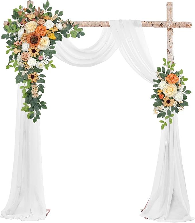 Wedding Arch Flowers Kit, Artificial Flower Arch Decor by Odouzy