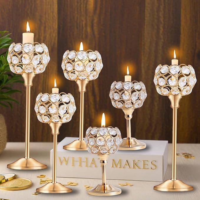 Crystal Candle Holders Set of 16 - Image 2